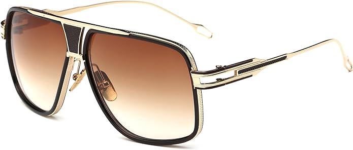 Aviator Sunglasses for Men 100% UV Protection Goggle Alloy Frame with Case | Amazon (US)