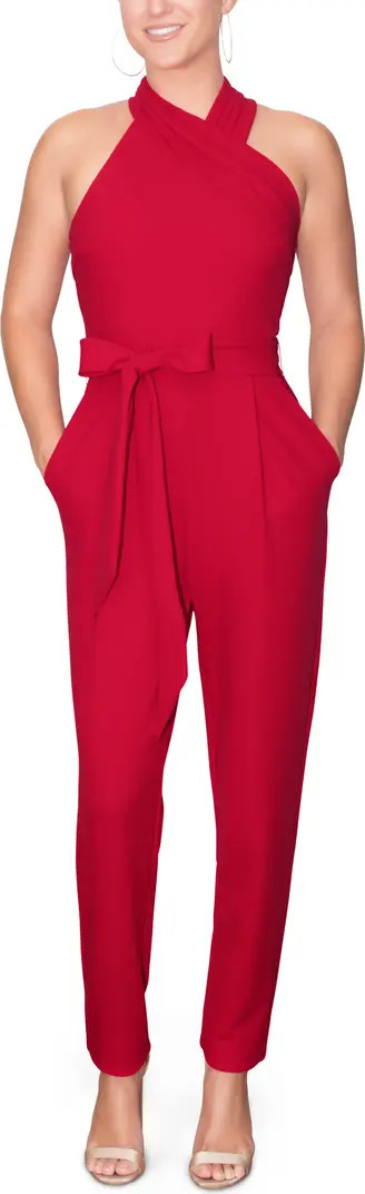 Harland Crossover Halter Jumpsuit | Nordstrom