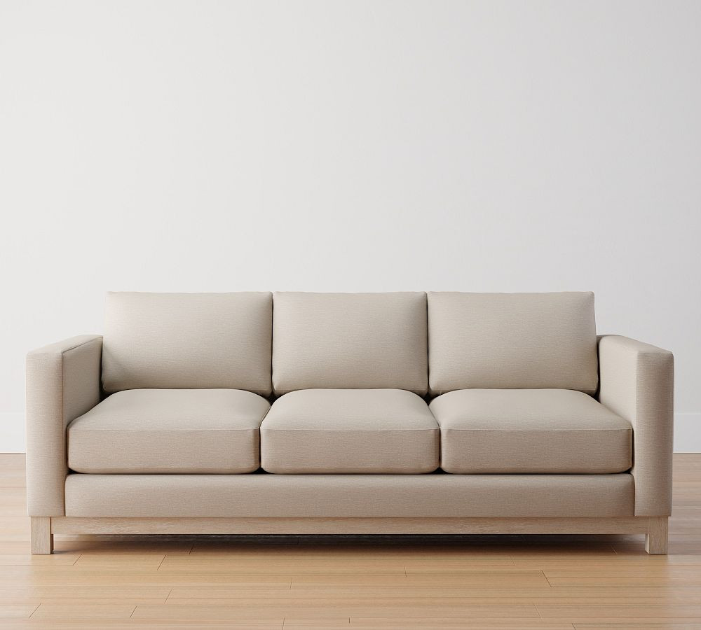 Jake Seadrift Wood Base Sofa (63"–96") | Pottery Barn (US)
