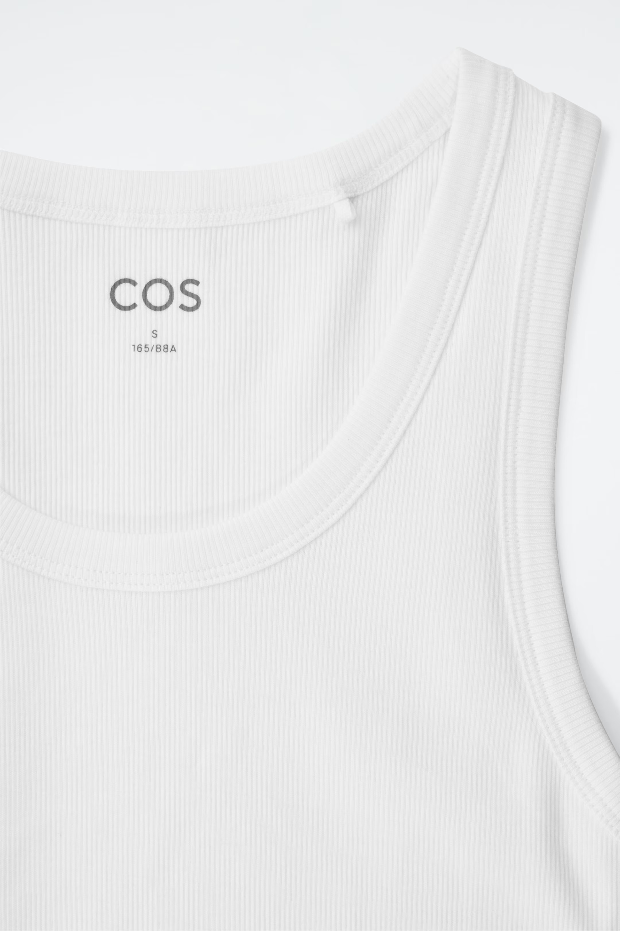 RIBBED TANK TOP - WHITE | COS UK
