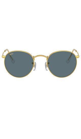 Round Metal in Gold & Blue | Revolve Clothing (Global)