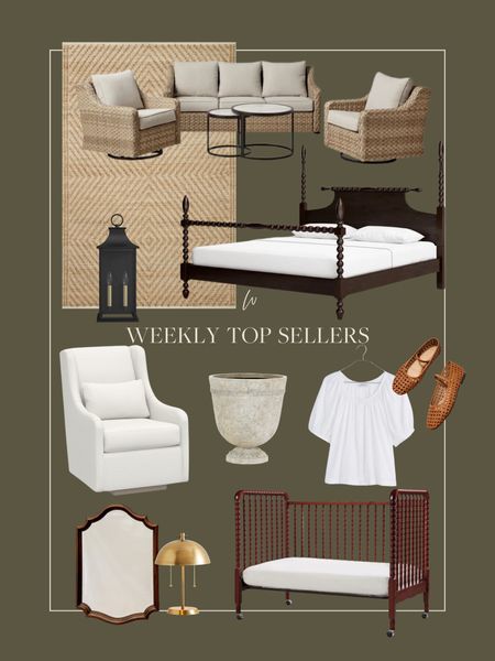 This week’s top sellers includes to many of our personal favorites! Baby girl’s crib, Axel’s glider, and our outdoor patio set! I love this cottage style bed frame, and this beautiful antique mirror that is very similar to the one we have in Lucy’s room! 

#LTKStyleTip #LTKHome