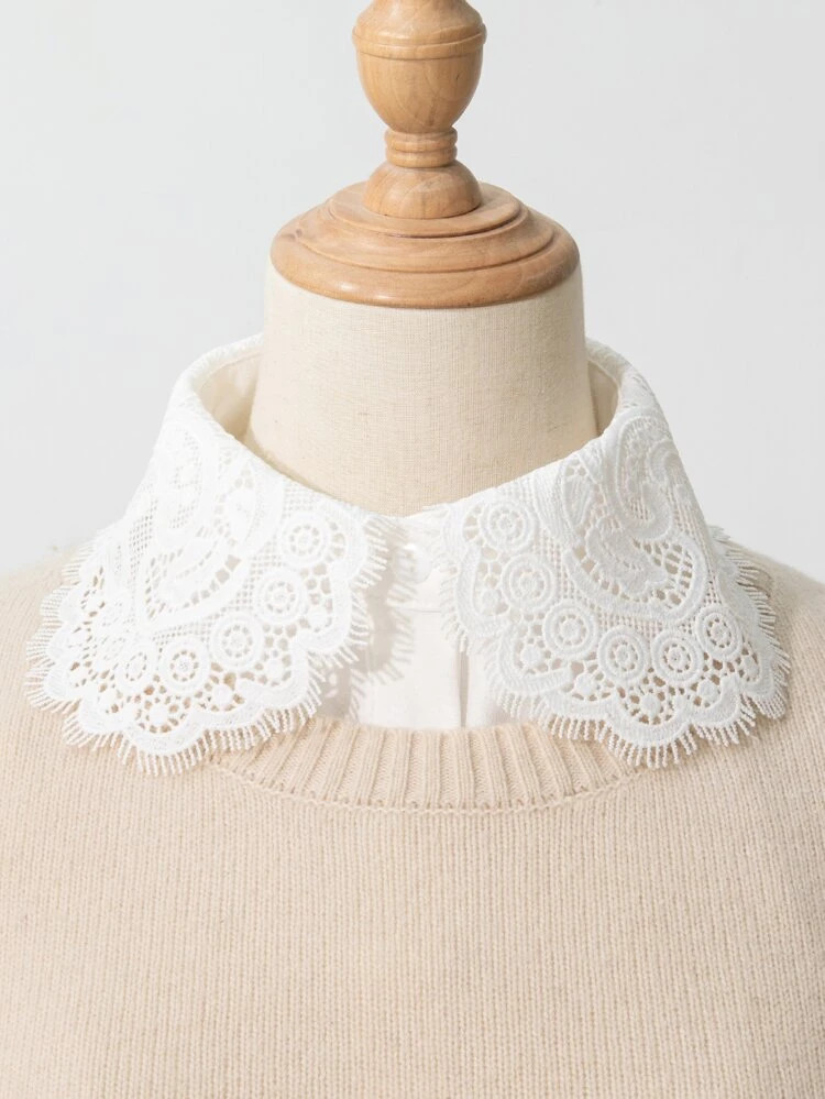 Lace Trim Dickey Collar | SHEIN