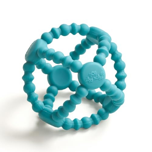 Itzy Ritzy Silicone Teething Ball – Flexible Teether Ball Soothes Sore Gums & Features Easy-to-Grip Design; Made of BPA-Free Silicone; Designed for Ages 3 Months and Up (Teal) | Amazon (US)