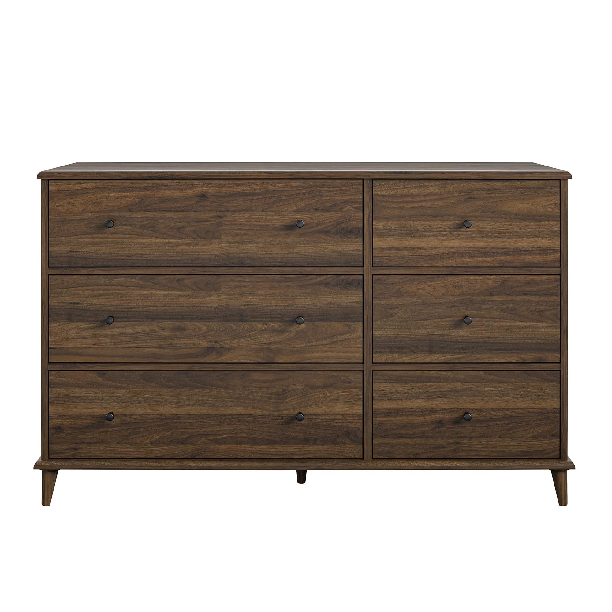 Farnsworth 6-Drawer Dresser, Walnut - Walmart.com | Walmart (US)
