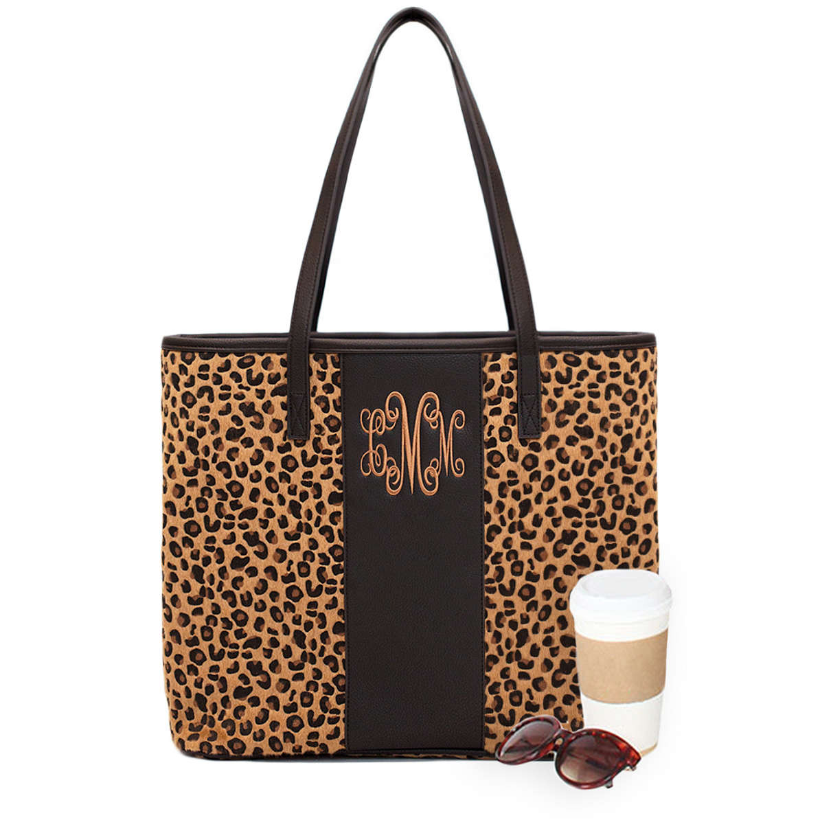 Monogrammed Leopard Tote Bag | Marleylilly