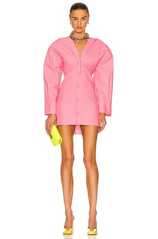 THE ATTICO Lala Mini Dress in Pink | FWRD 