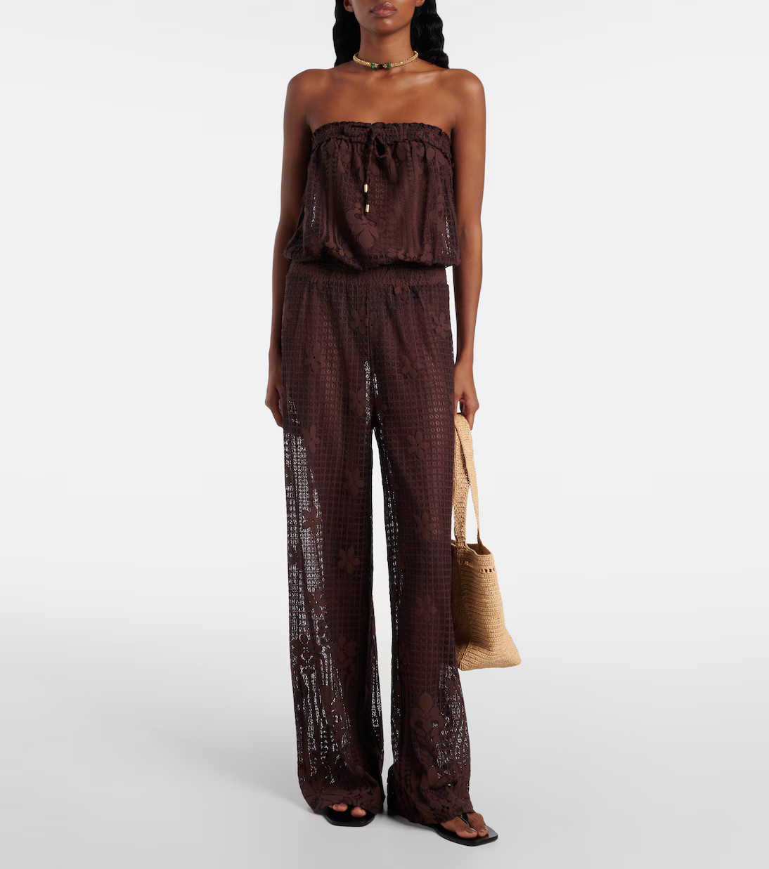 Viv off-shoulder cotton-blend jumpsuit | Mytheresa (US/CA)