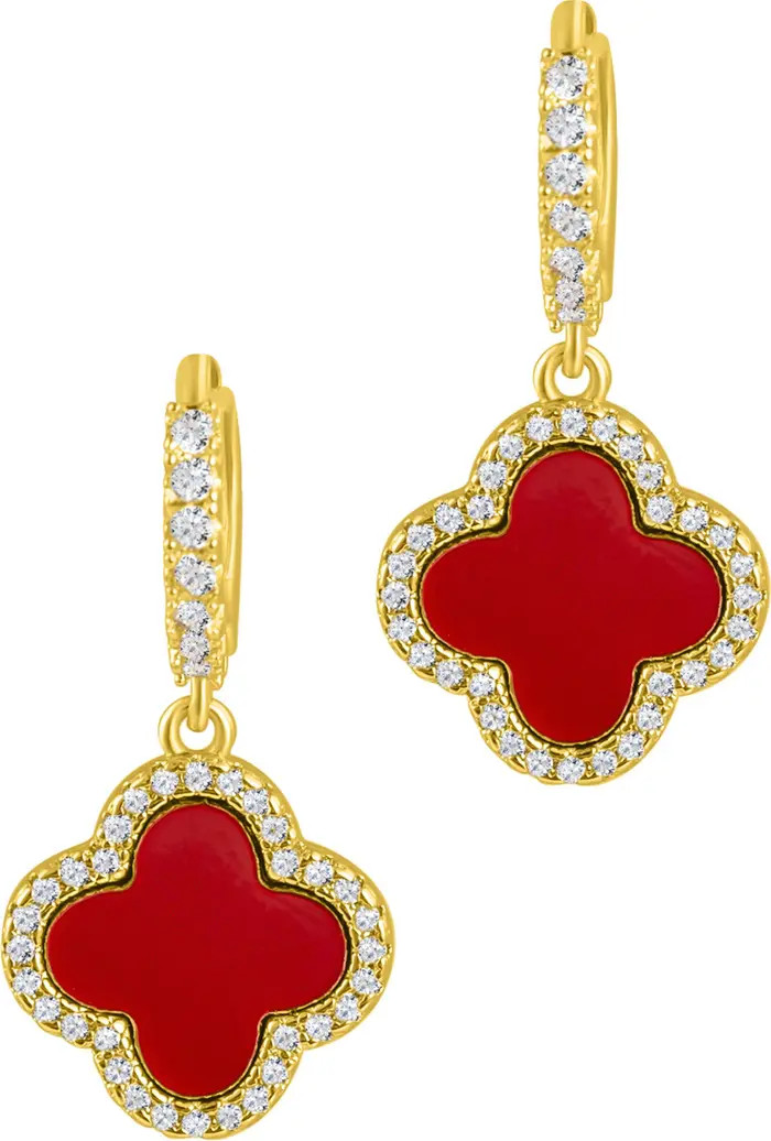 Adornia Crystal Halo Clover Drop Earrings | Nordstromrack | Nordstrom Rack