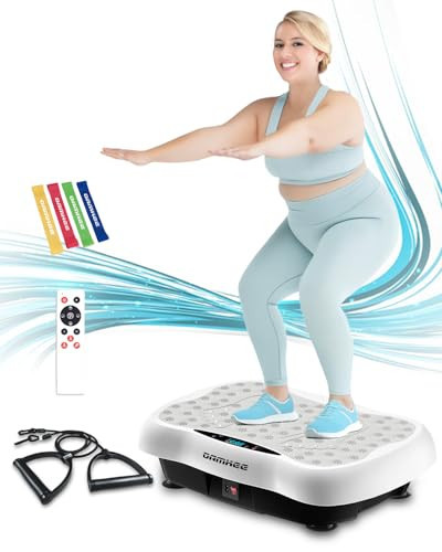 Vibration Plate Exercise Machine for Weight Loss, Power Vibrating Platform Full Body Workout, Home Gym Equipment with 120 Adjustable speeds, 330 Lbs, Shake Board for Lymphatic Drainage and Fitness | Amazon (US)