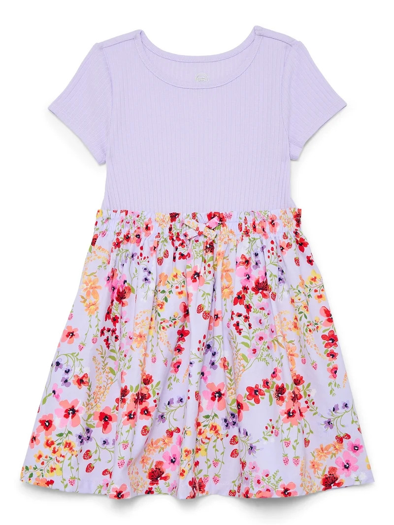 Wonder Nation Toddler Girls Poplin Dress, Sizes 12M-5T | Walmart (US)