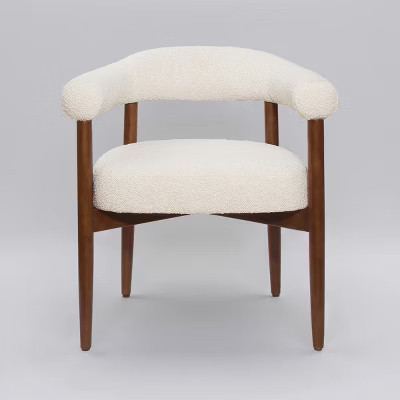 Art Leon Mid Century Modern Upholstered Kitchen Dining Chairs with Solid Wood Frame and Curved Back | Target
