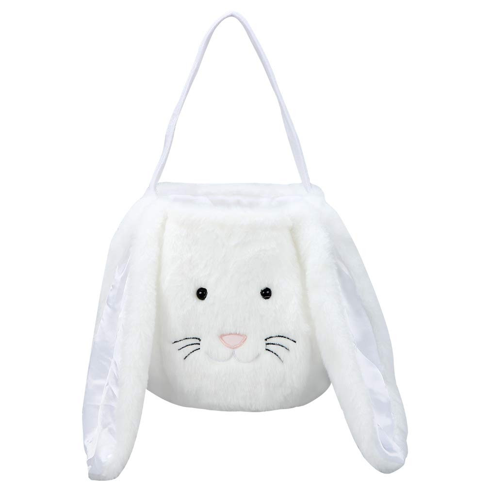 Plush Easter Bunny Basket for Kids Boys Girls Easter Buckets with Long Plush Ear Personalized Egg... | Amazon (US)