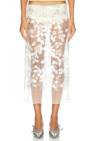 SIEDRES Wells Skirt in Light Yellow | FWRD | FWRD 