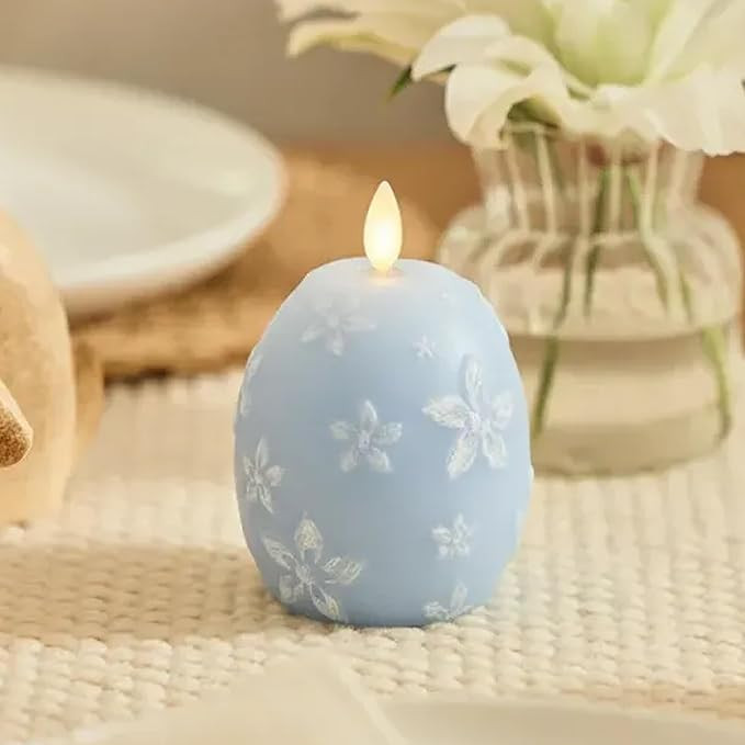 Luminara Flameless Candle Crystal Beads Glitter Sphere, Unscented Real Wax LED Candle, Timer, Hol... | Amazon (US)