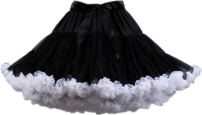 Colyanda Womens 3-Layered Pleated Tulle Petticoat Tutu Puffy Party Cosplay Skirt | Amazon (US)
