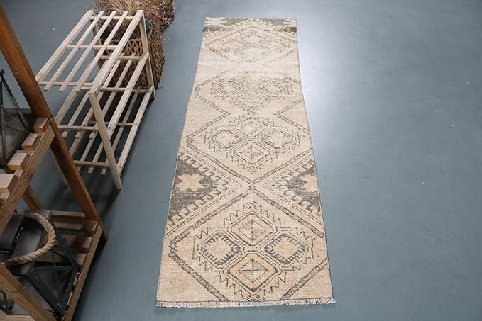 Turkish Rug, Runner Carpet, Vintage Rug, Oushak Rug, 24x80 inches Brown Rug, Office Rug, Kitchen ... | Amazon (US)