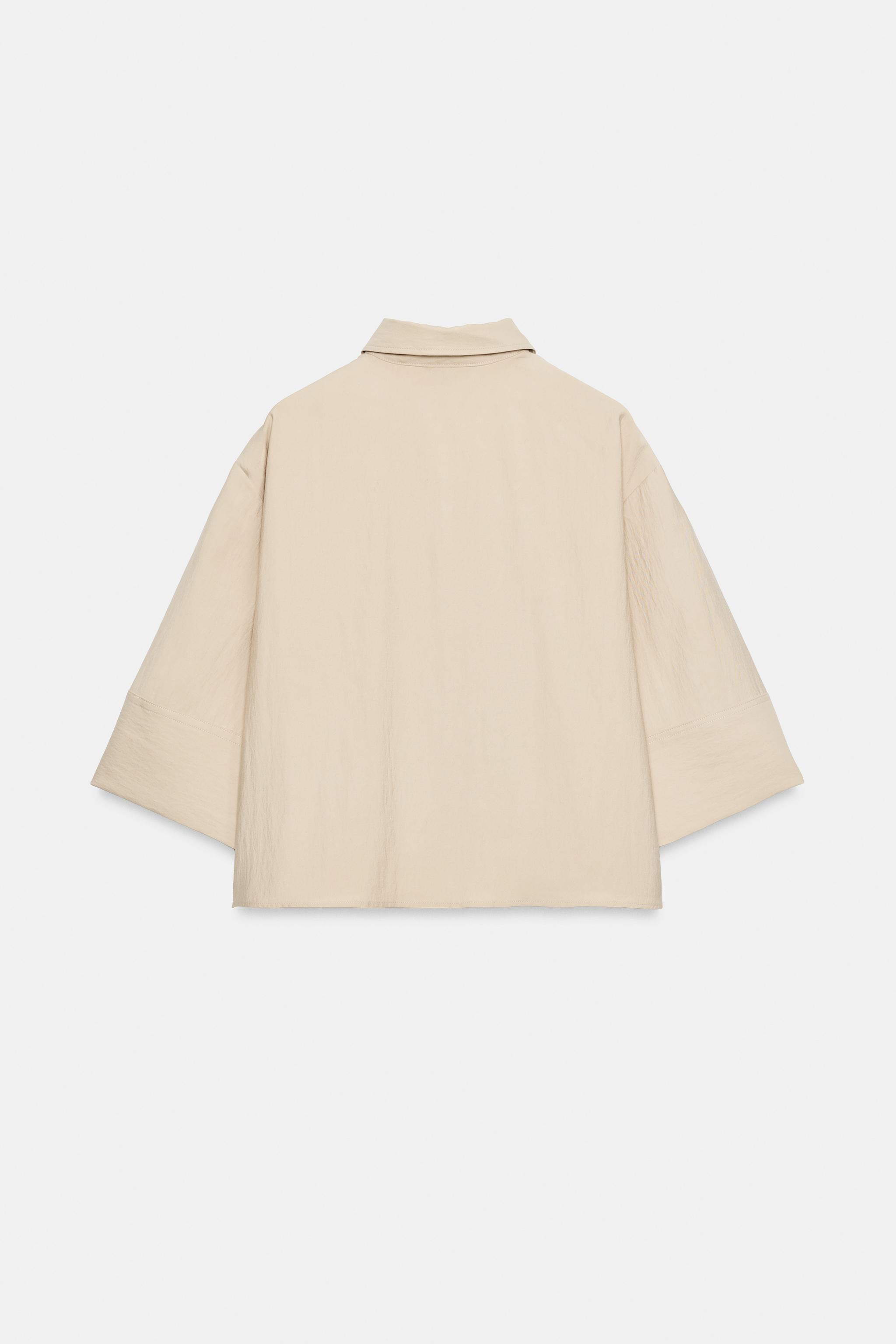 SHORT SHIRT WITH WIDE SLEEVES | Zara UK