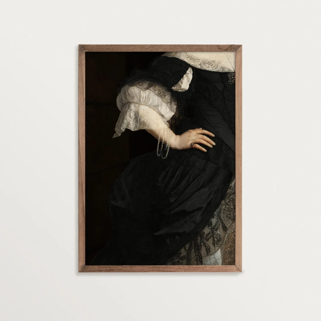 Dark Academia Decor Victorian Wall Art Dark Portrait Surreal Painting Print - Etsy | Etsy (US)