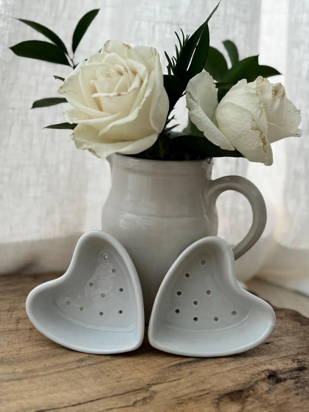 Vintage French Apilco Heart-shaped Porcelain Berry Strainer Set | Farmhouse Kitchen Decor - Etsy | Etsy (US)
