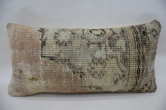 Home Decor Pillow, Pillow Cover, Turkish Pillow, 12x24 Beige Cushion, Rug Pillow, Designer Cover,... | Etsy (US)