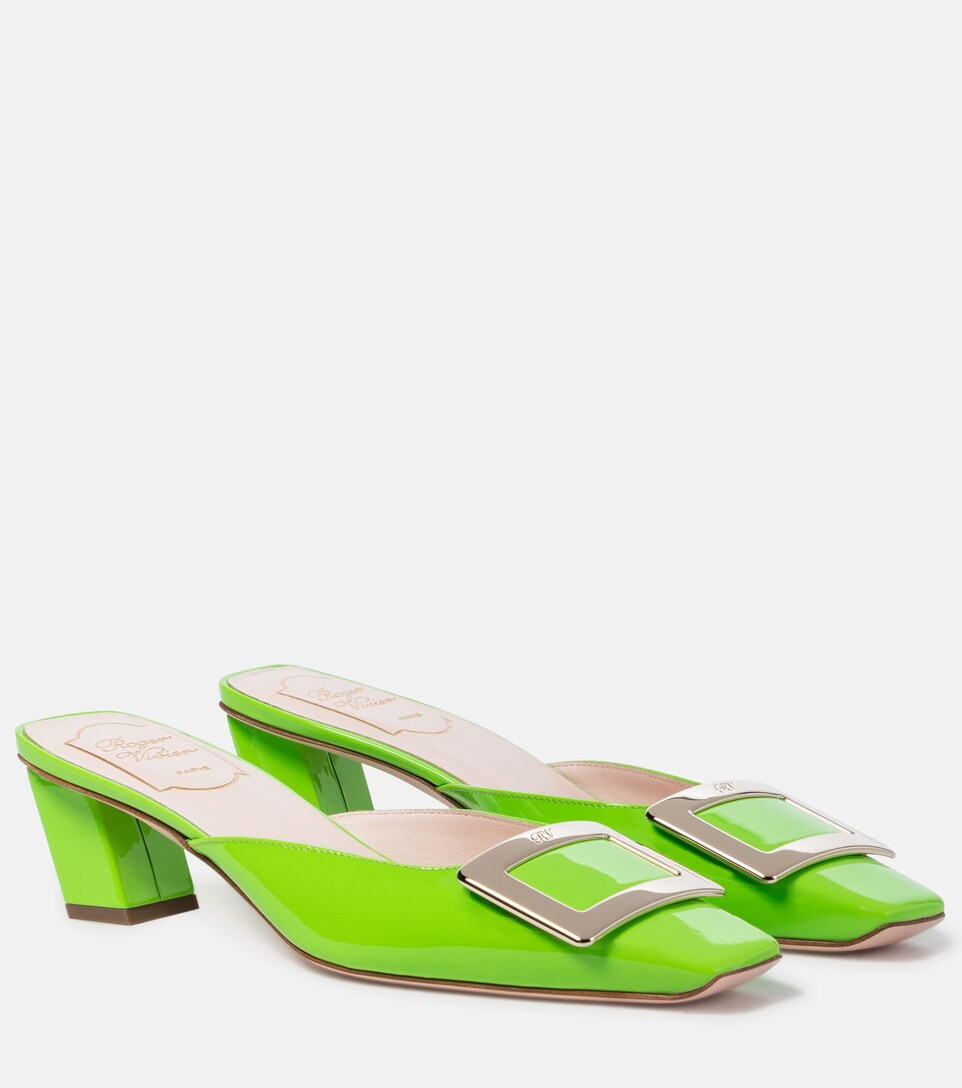 Belle Vivier 45 patent leather mules | Mytheresa (INTL)