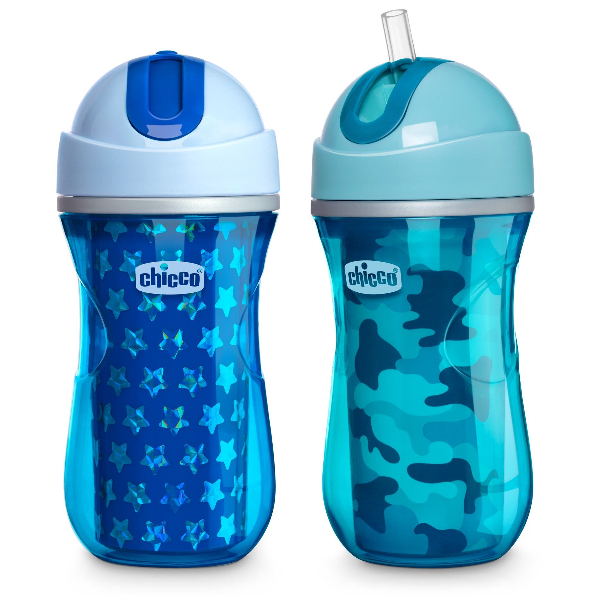 Chicco Insulated Flip-Top Straw Cup 9oz, Blue/Teal, 12m+ (2pk) | Walmart (US)