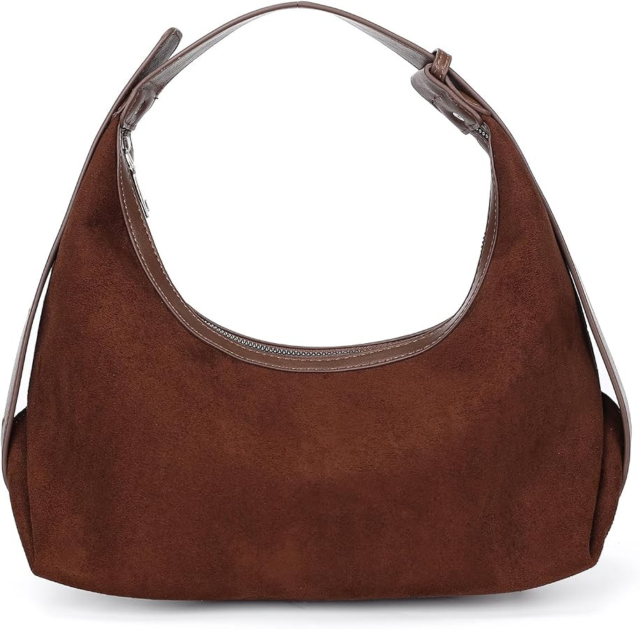 Herald Suede Crescent Hobo Bag for Women with Adjustable Strap | Amazon (US)