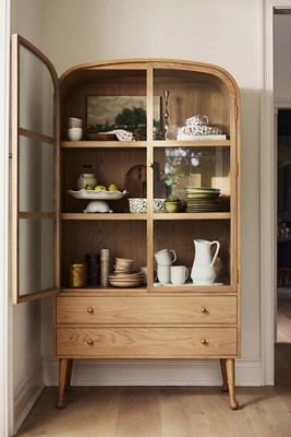 Moretti Oak Curio Cabinet | Anthropologie (US)