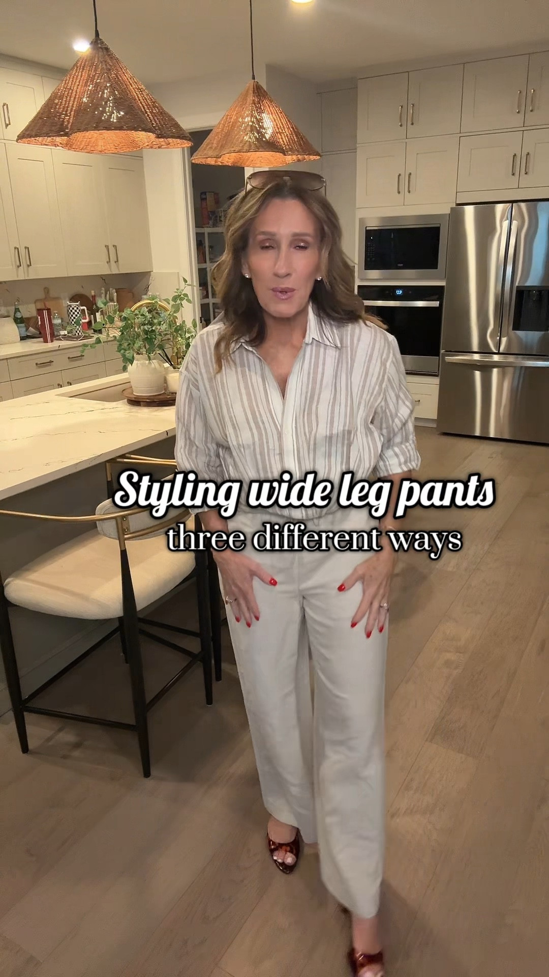 Styling the lodge pants from @Aritzia three ways ✨ love these pants!  I am in a small.  Spring break outfit, date night outfit, casual work wear

#LTKOver40 #LTKSeasonal