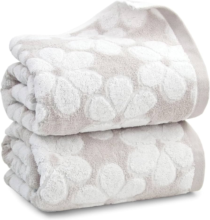 Amazon.com: Soft Bath Towels 2 Pack, Super Absorbent Shower Towels 27.5x55 Inches, Cute Floral Ja... | Amazon (US)