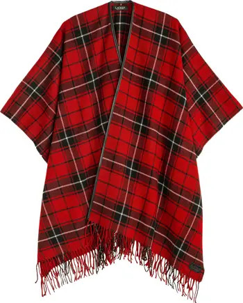 Lauren Ralph Lauren Plaid Ruana With Fringe | Nordstrom | Nordstrom