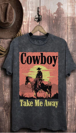 Cowboy Take Me Away Graphic Top | Krush Kandy Boutique | Phoenix, AZ | Krush Kandy