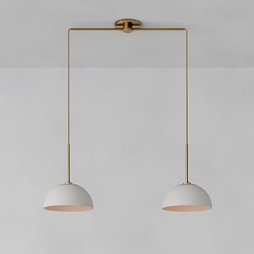 Sculptural 2-Light Metal Pendant (39&quot;) | West Elm (US)