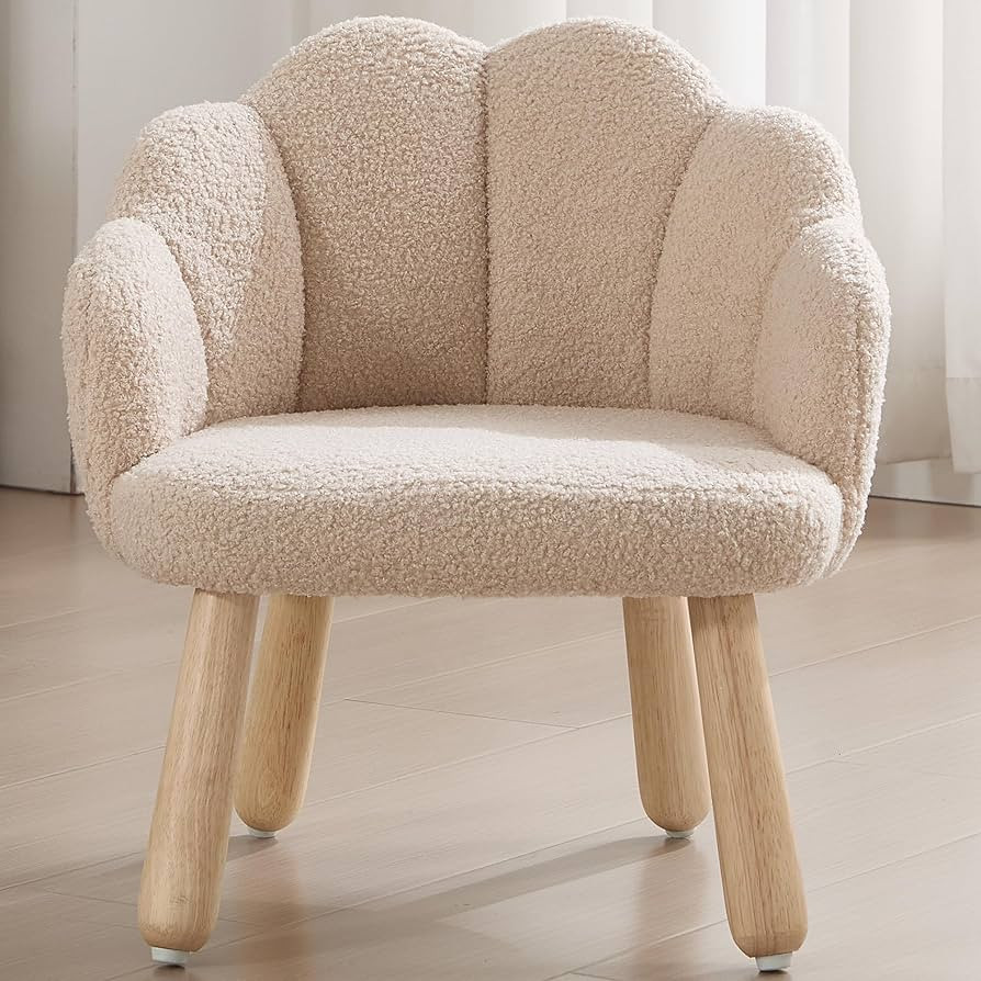 Kid Chair, Toddler Chairs Comfy Sherpa Kids Table Chair, Wood Toddler Couch Sofa, Soft Kid Readin... | Amazon (US)