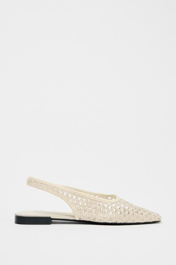 MESH SLINGBACK BALLET FLATS | Zara US