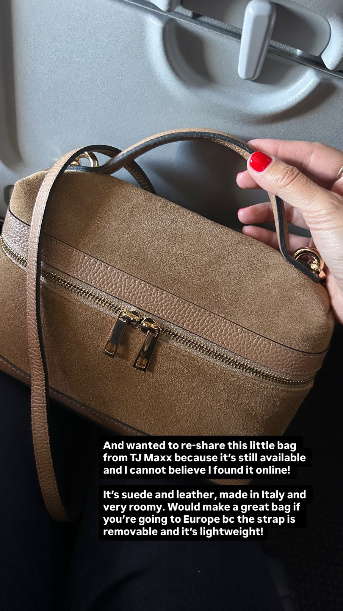 Made in Italy suede and leather bag from TJ Maxx!