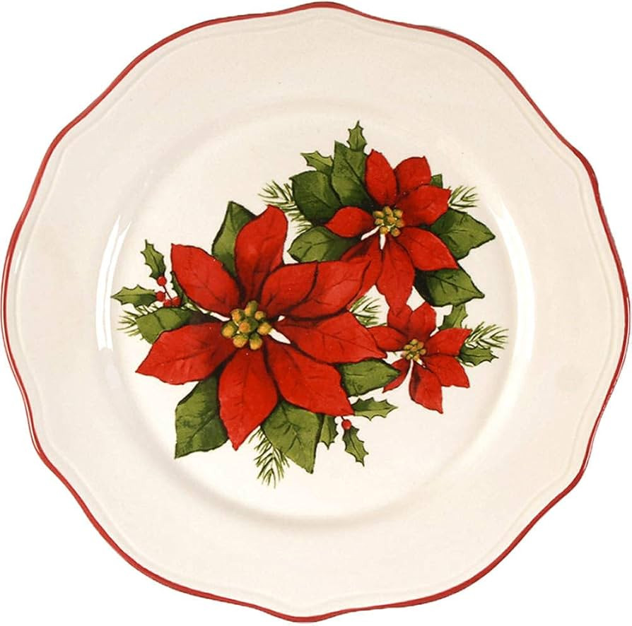 Better Homes and Gardens Poinsettia Salad Plate 8 3/4" | Amazon (US)