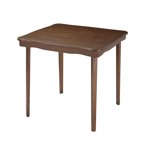 MECO Stakmore Stylish Durable Versatile Square Solid Wood Scalloped Edge Compact Folding Traditio... | Amazon (US)