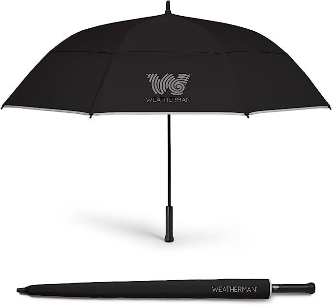 Weatherman Umbrella - Golf Umbrella - Windproof Sports Umbrella Resists Up to 55 MPH Winds - Avai... | Amazon (US)