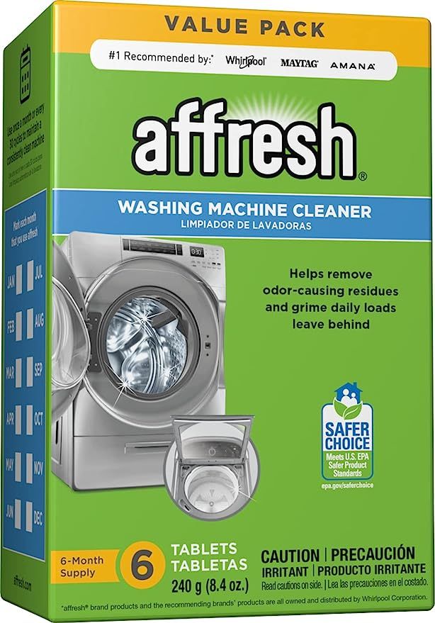 Affresh Washing Machine Cleaner, Cleans Front Load and Top Load Washers, Including HE, 6 Tablets | Amazon (US)