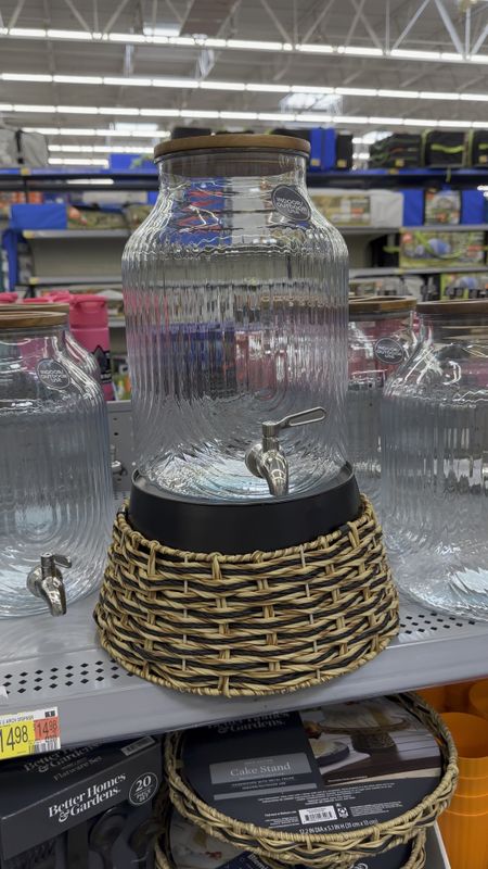 I bought this today. Love this beverage dispenser because it’s plastic and can go outside. It’s the perfect size. 

Party decor. Patio party.
Walmart home outdoor dining collection. Outdoor wicker pitcher. Drink shaker. Better homes outdoor serveware. 

#LTKSeasonal #LTKhome #LTKVideo