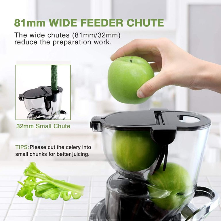 Juicer Machines, Aeitto® Slow Masticating Juicer Pro, Wide-mouthed 3.2-in Chute Cold Press Juice... | Walmart (US)