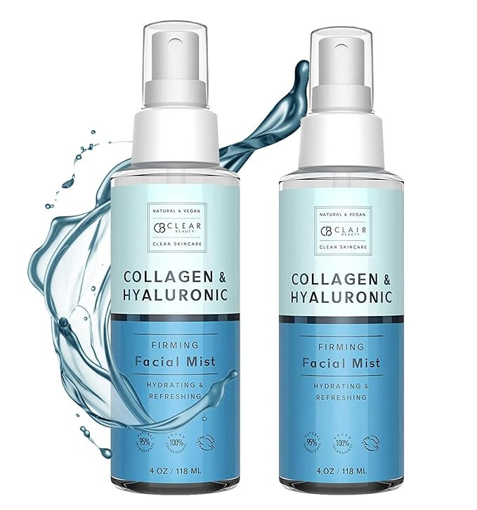 Clear Beauty Hyaluronic Acid & Collagen Face Mist - Dermatologist Tested, Moisturizes & Tones Ski... | Amazon (US)