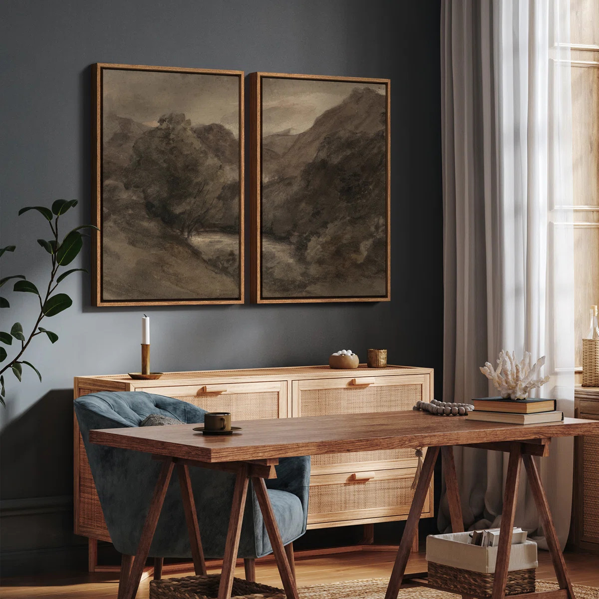 Framed Wall Art Vintage Antique Classic for Bedroom | Wayfair North America