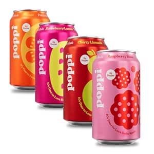 POPPI Sparkling Prebiotic Soda, Beverages w/Apple Cider Vinegar, Seltzer Water & Fruit Juice, Sho... | Amazon (US)