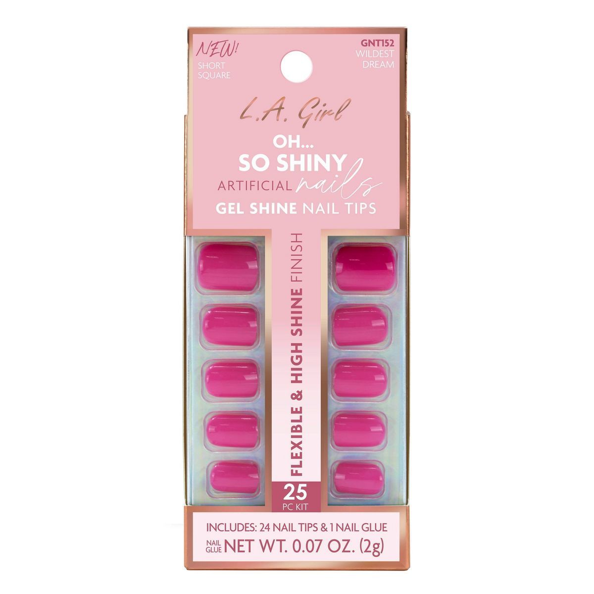 L.A. Girl Artificial Nail Tips- Oh So Shiny - 25ct | Target