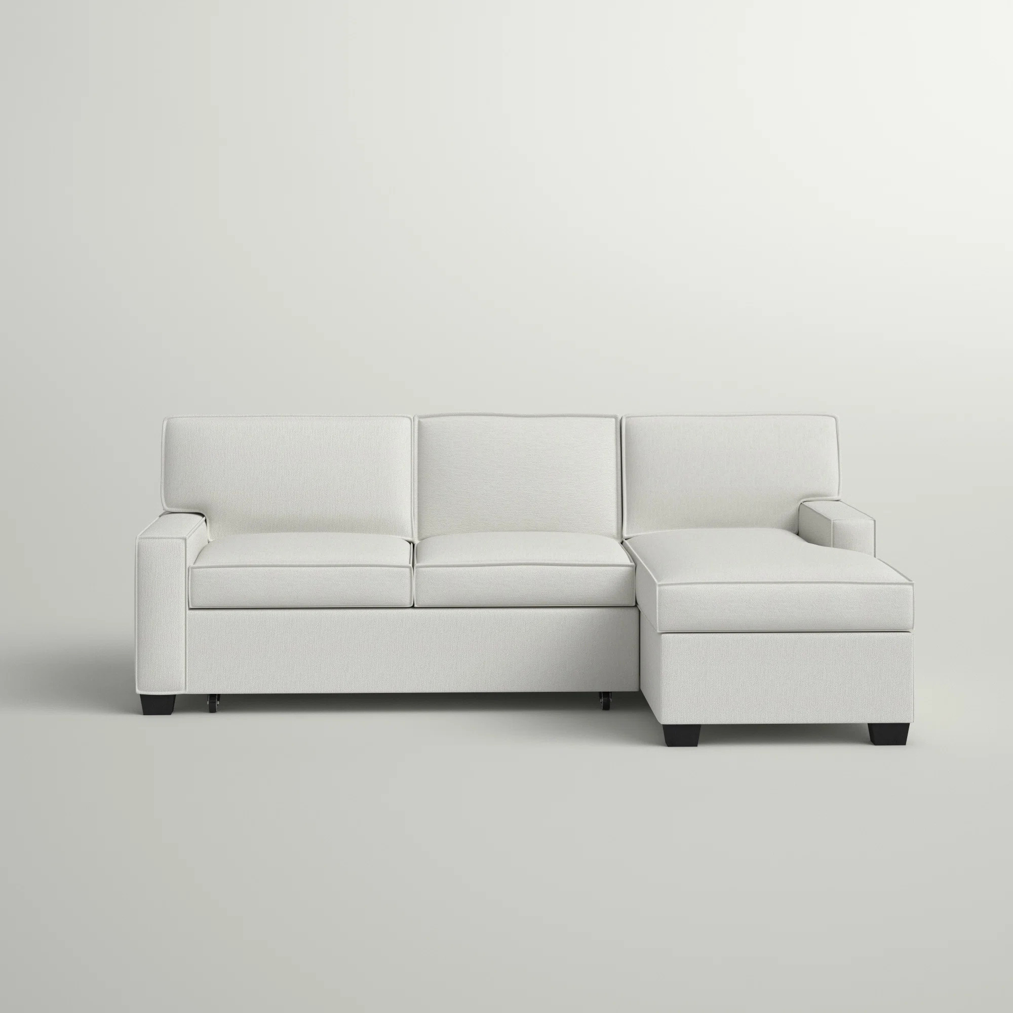 Yates 3 - Piece Upholstered Pull Out Sectional Sleeper Sofa With Storage Chaise | Wayfair North America