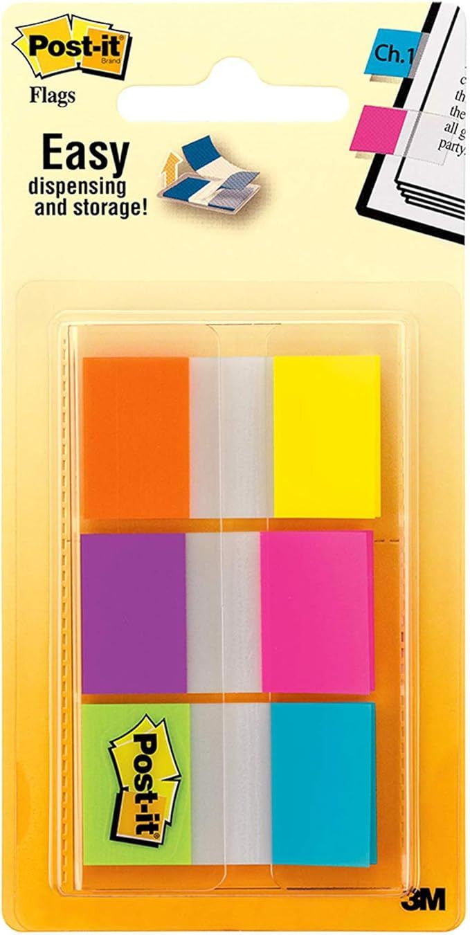 Post-it Flags, 60/On-the-Go Dispenser, .47 in Wide, Alternating Electric Glow Collection (680-EG-... | Amazon (US)