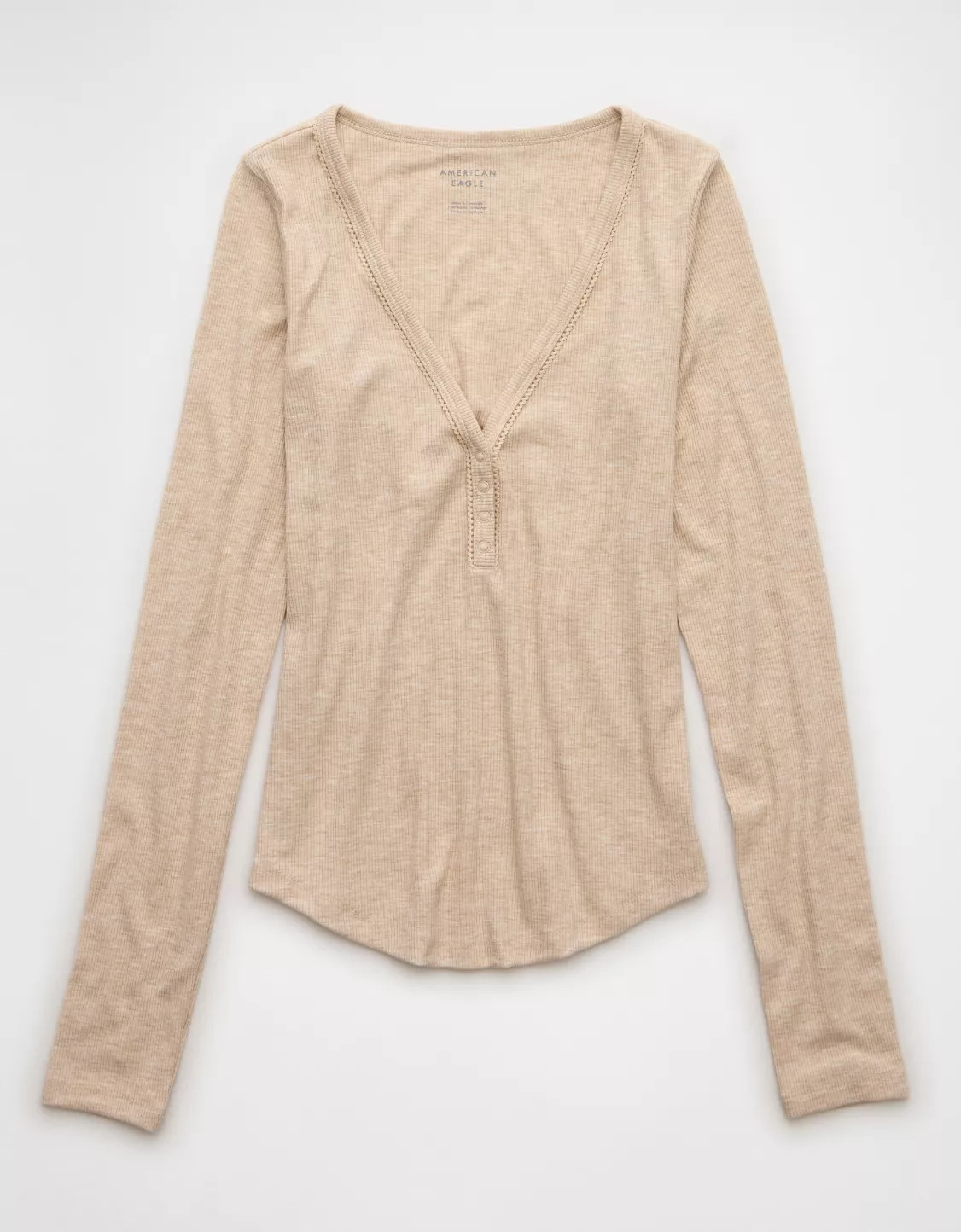 AE Long-Sleeve Henley T-Shirt | American Eagle Outfitters (US & CA)